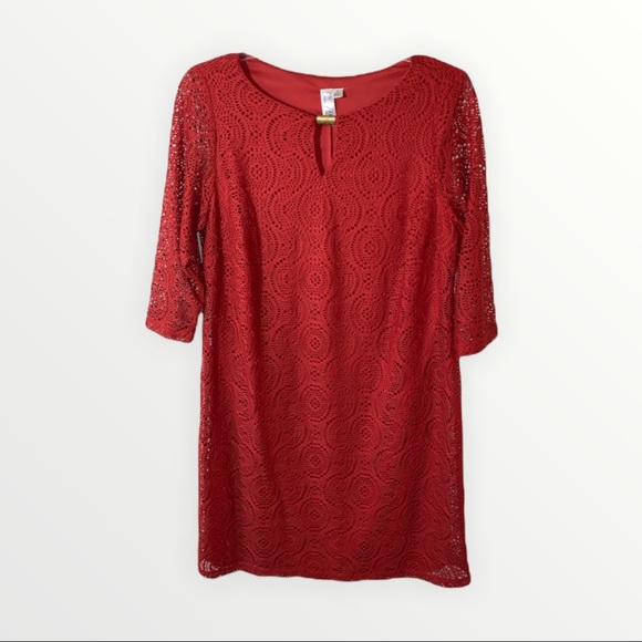 Emma & Michele Dresses & Skirts - Emma&Michelle Rusty Orange crochet dress